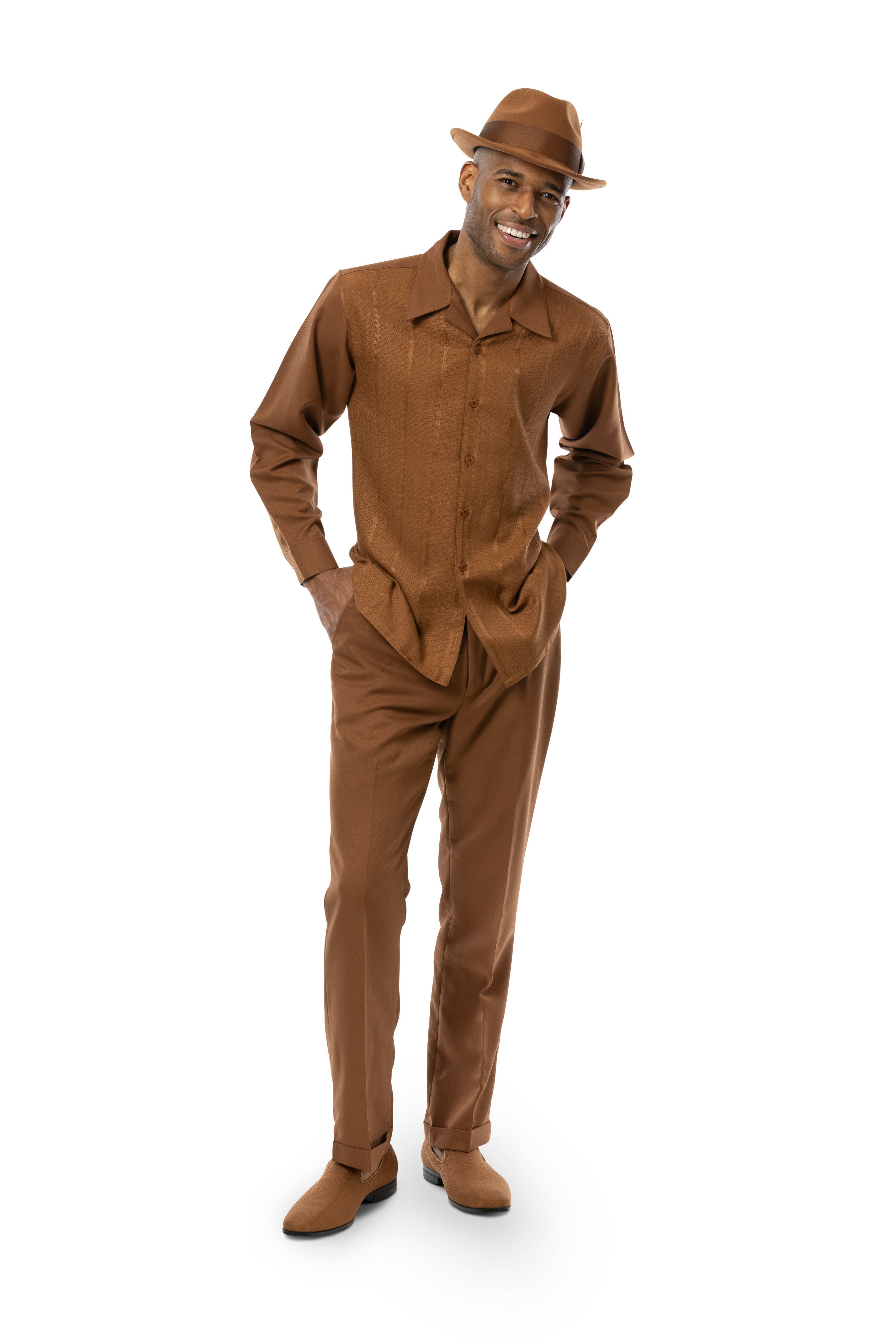 Beige bandgala with shirt and pants - Set Of Three by BOHAME | The Secret  Label